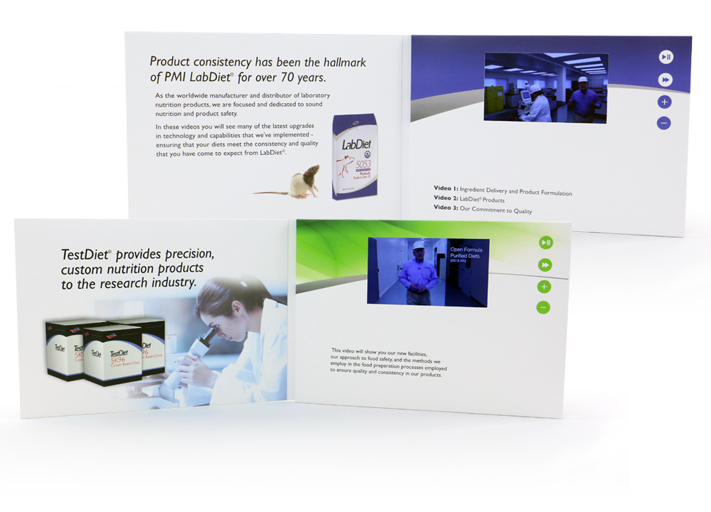 LabDiet Test Diet Video Brochures open